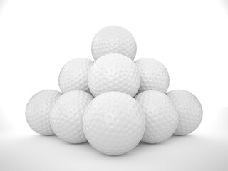 Golf balls pyramid