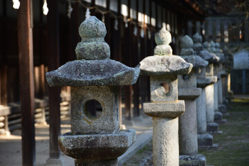 瀬戸内海の一宮　大山祇神社の灯籠