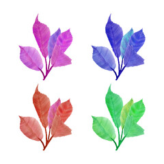 Vector monochromatic tropical leaves