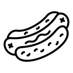 Hot Dog Icon Element For Design