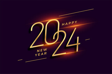 happy new year 2024 occasion background with shiny effect