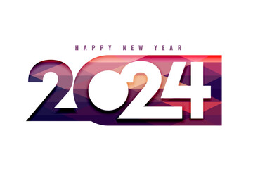 paper cut style 2024 new year modern background design