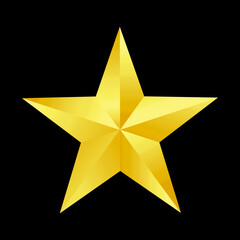 Golden christmas star isolated on white background. vector icon. isolated on black background
