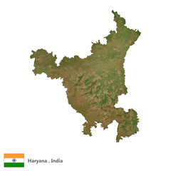 Haryana, State of India Topographic Map (EPS)