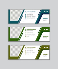 Elegant professional modern email signature design template. Corporate email signature template.