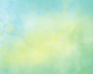 Watercolor background, abstract blue and yellow digital backdrop, paper.