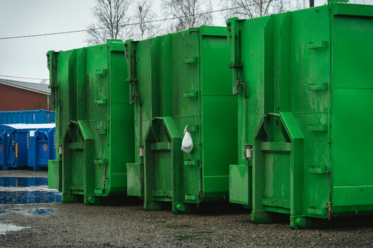 Large green waste containers