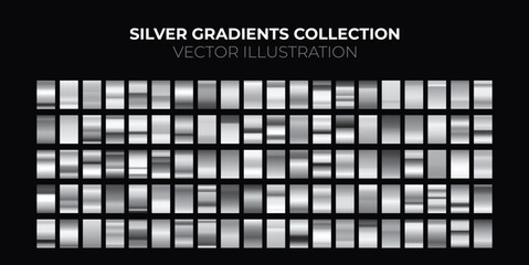Silver background texture vector icon seamless pattern. Light, realistic, elegant, shiny, metallic and silver gradient illustration. Mesh vector. Design for frame, ribbon, coin, abstract.

