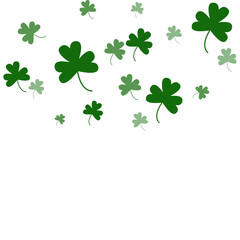 Fototapeta premium Vector clover seamless background illustration isolated on a white background