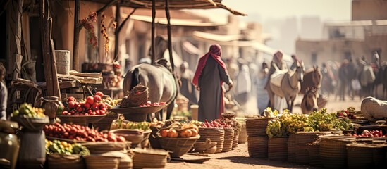 Traditional market in Morocco.