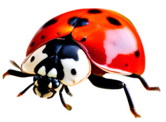 Ladybug on transparent background