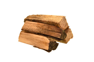 firewood isolated on white background