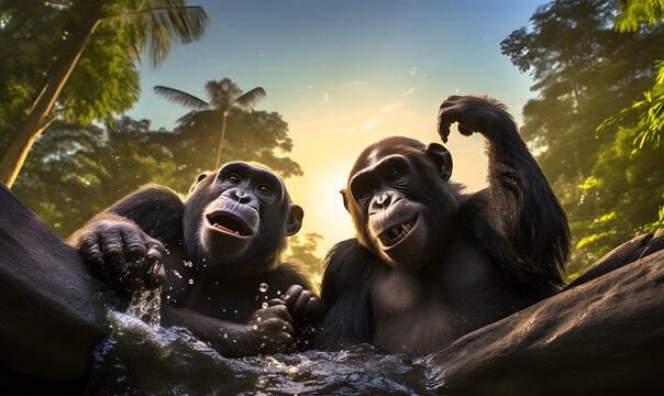 Cute Beautiful Chimps, Wildlife Photography