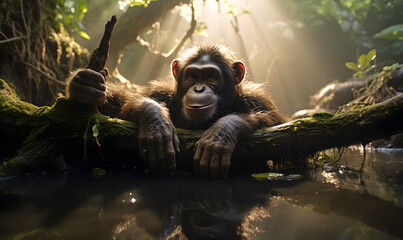Cute Beautiful Chimps, Wildlife Photography