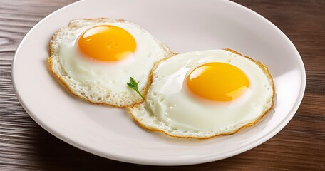 Savoring the Simple Delight of Fried Eggs for a Nutritious and Healthy Breakfast. Generative AI