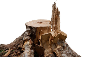 a podium made from fallen and natural tree trunks. can be used to display beauty products, clothing and hiking accessories