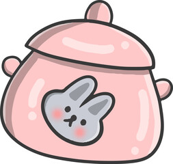 Cute decorative stickers in coffee shop style