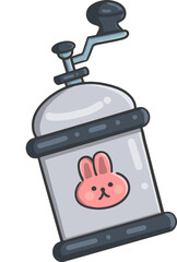 Cute decorative stickers in coffee shop style