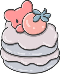 Cute decorative stickers in coffee shop style