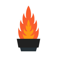 Vector torch isolated on white background. fire. symbol of olympic games. flaming figure