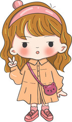 cute style decorative character stickers