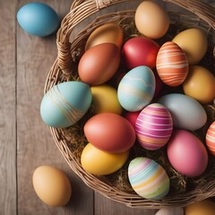  colourful easter eggs flowers decoration transparent background colourful easter eggs flowers decoration transparent background