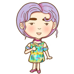 cute style decorative character stickers