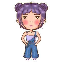 cute style decorative character stickers