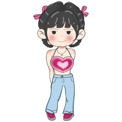 cute style decorative character stickers