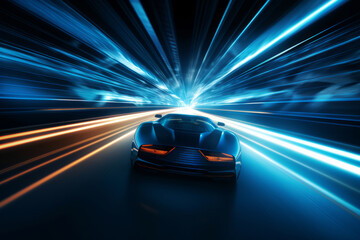Supercar Lights in High-Speed Motion