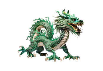 Chinese_dragon_green_colorful_full_body._No_shadows