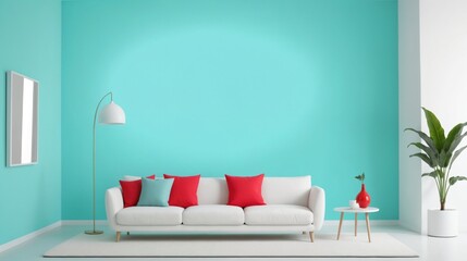 Creative Space Design with High Saturation Contrast Colors
