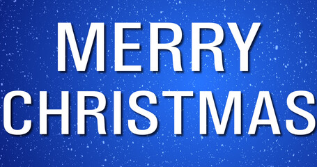 Fototapeta premium Simple Merry Christmas background animation with realistic snowfall. Wishing you Merry Christmas and a Happy New Year backdrop for celebrations, and nightlife. Elegant festive season backdrop.