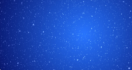 Elegant realistic snowfall animation with a colorful gradient background for the holiday and festive season, Christmas, winter, and New Year. White snowflakes falling on empty gradient bg.