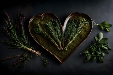 Picture of an herb in the form of heart