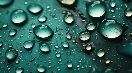 Water Drops On Window Bluegreen Glow, Flat Design Style, Pop Art , Wallpaper Pictures, Background Hd