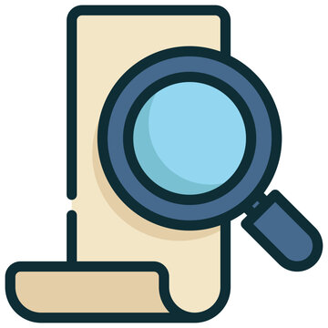 recommend clip art: receipt paper search finding magnifying glass filled outline