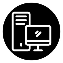 computer glyph icon