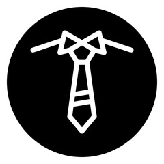 necktie glyph icon