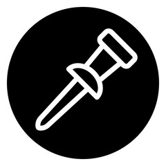 push pin glyph icon