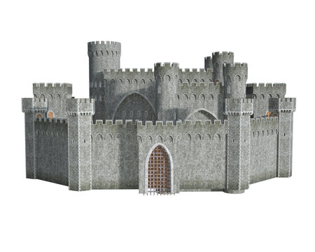 3d render fantasy tower of castle