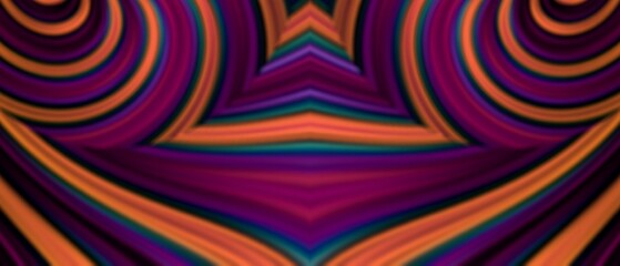 Digitally generated image. Gradient geometric lines composed of extruded color textures and suitable for business, social media banner, web or tecnology. Abtract backdrop illustration. NOT AI.