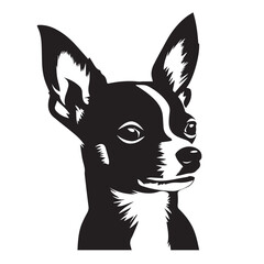 Chihuahua in cartoon, doodle style. Isolated 2d vector illustration in logo, icon, sketch style, Eps 10. AI Generative