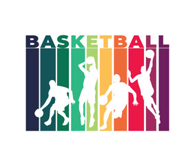 Basketball t shirt design set. Vector Illustration quote. Design template for t shirt, lettering, typography, print, poster, banner, gift card, label sticker, flyer, mug design. Eps-10. POD