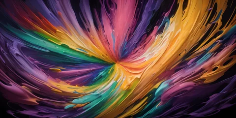 Fotobehang creative colorful abstract acrylic painting © JH