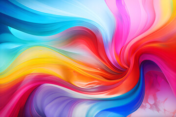 Obraz premium abstract twisting rainbow paint spiral art background