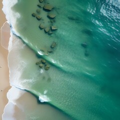 aerial view of the sea, AI generative