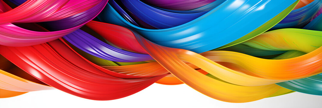 abstract twisting rainbow paint art background