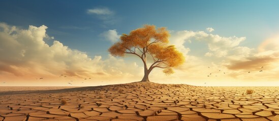 Design for World Day against desertification and drought. - obrazy, fototapety, plakaty