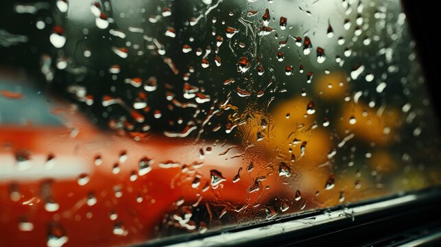 Blurred Background Autumn Auto Rain, Flat Design Style, Pop Art , Wallpaper Pictures, Background Hd